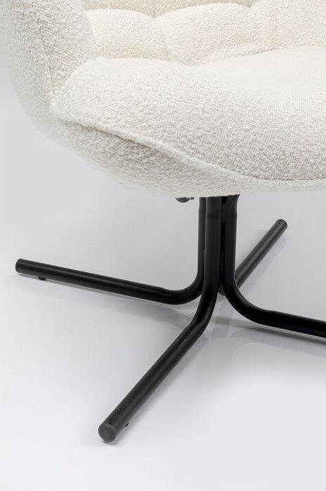Oscar Cream Boucle Swivel Armchair