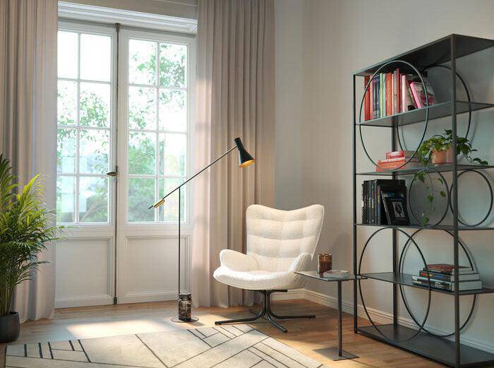 Oscar Cream Boucle Swivel Armchair