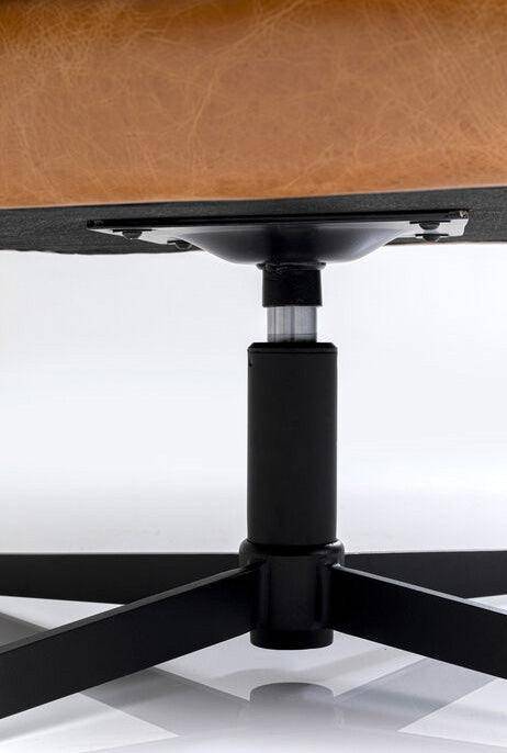 Ottawa Cognac Leather Swivel Armchair