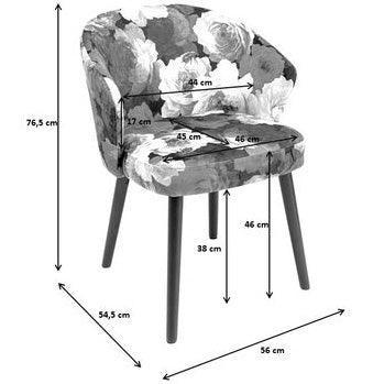 Peony Flower Chair with Armrest