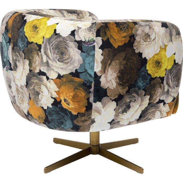 Peony Flower Swivel Armchair