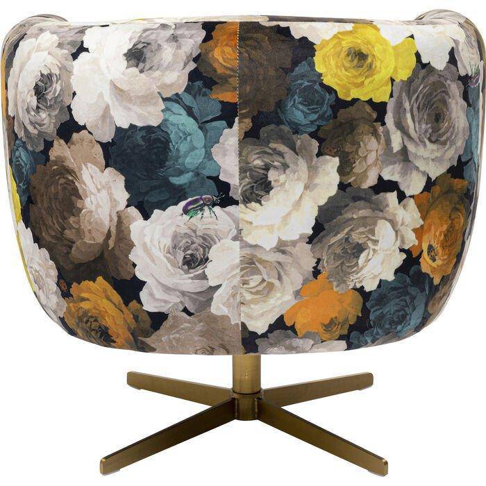 Peony Flower Swivel Armchair
