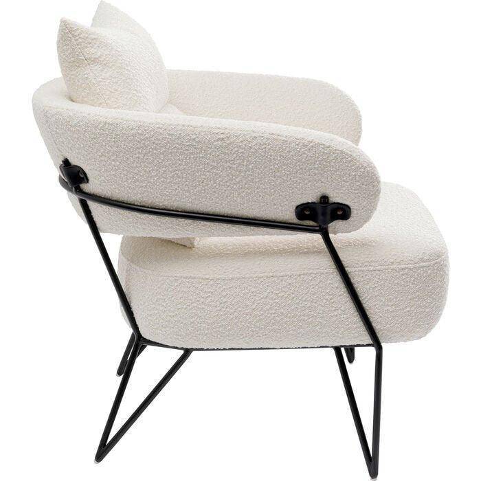 Peppo White Boucle Armchair