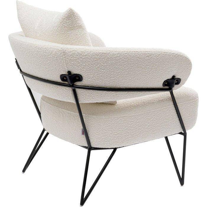 Peppo White Boucle Armchair