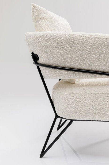 Peppo White Boucle Armchair