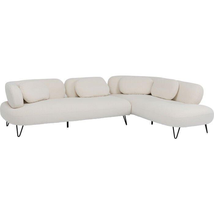 Peppo White Boucle Corner Sofa