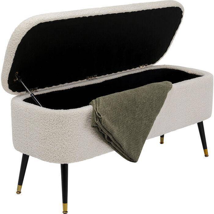 Rico White Teddy Storage Bench