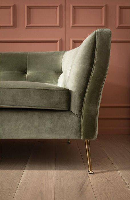 Rimini Green Velvet 2 Seater Sofa