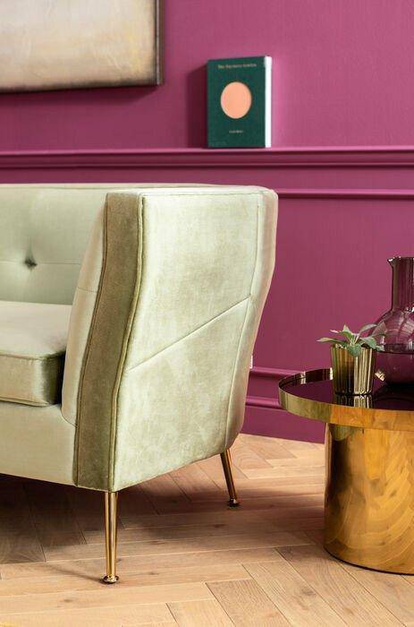 Rimini Green Velvet 2 Seater Sofa
