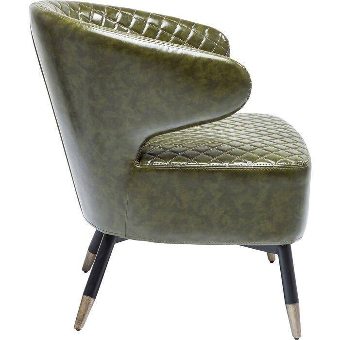 Session Green Diamond Stitched Armchair