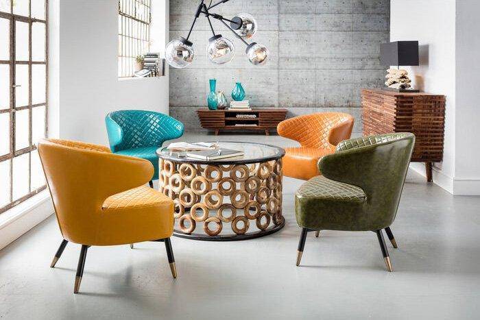 Session Green Diamond Stitched Armchair