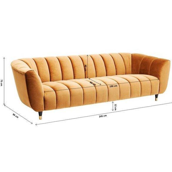 Spectra Velvet 3 Seater Sofa