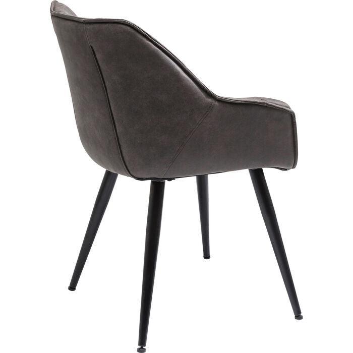 Thelma Dark Grey Chair with Armrest