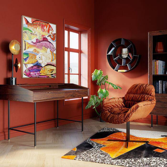 Colmar Velvet Swivel Armchair