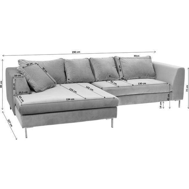 Gianni Velvet Corner Sofa