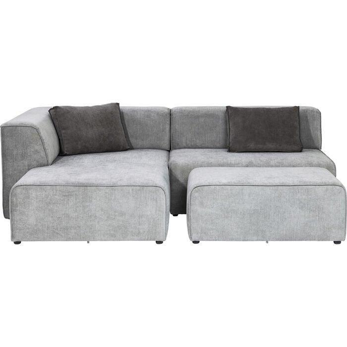 Infinity Ottomane Grey Corner Sofa