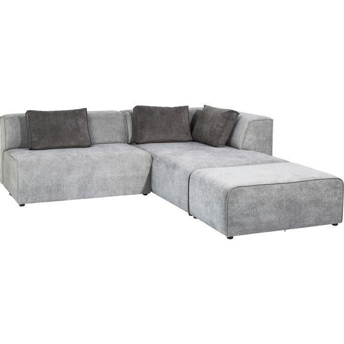 Infinity Ottomane Grey Corner Sofa