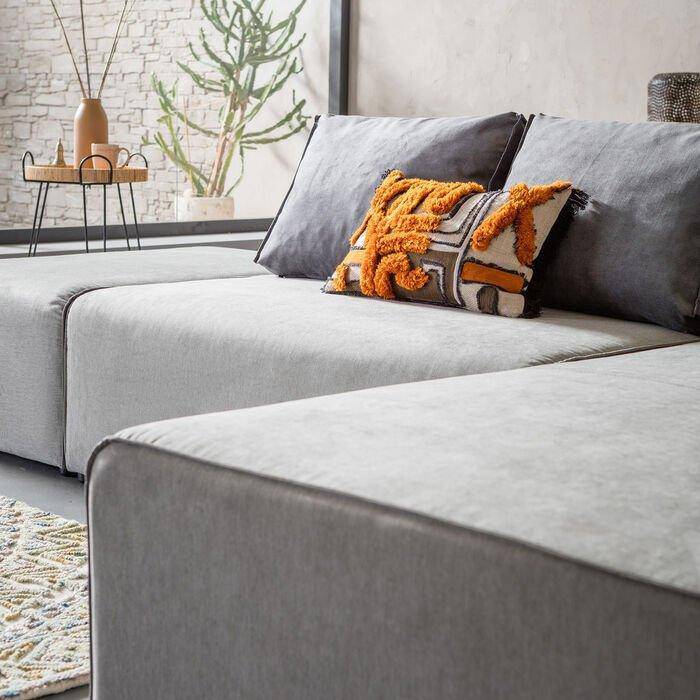 Infinity Ottomane Grey Corner Sofa