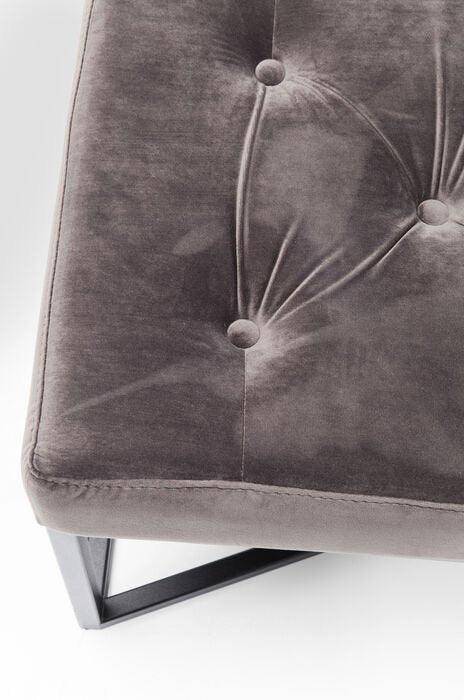 Crossover Grey/Black Velvet Bench