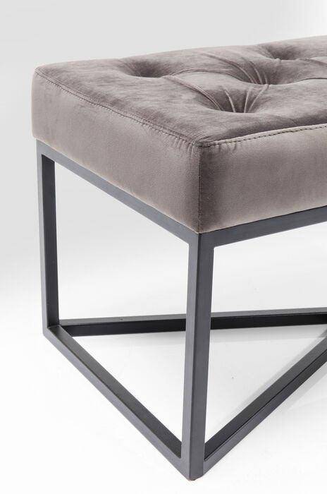 Crossover Grey/Black Velvet Bench