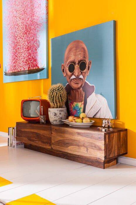 Authentico Brown Sheesham Wood TV Board