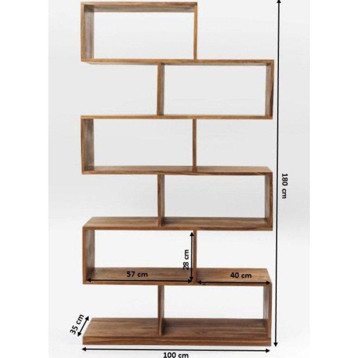 Authentico Zick Zack L Brown Acacia Wood Shelf