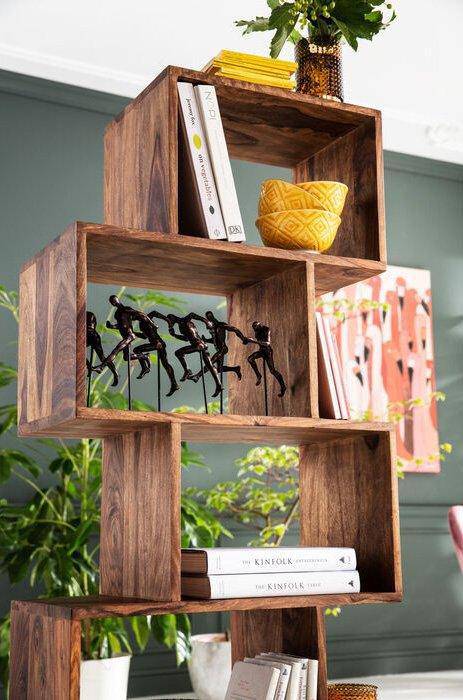 Authentico Zick Zack S Brown Sheesham Wood Shelf