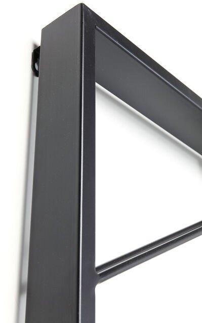 Bistro Double Black Metal Wall Wine Shelf