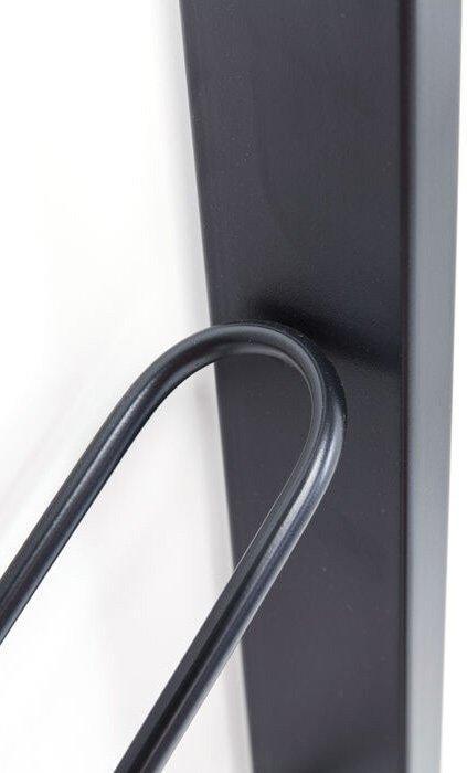 Bistro Double Black Metal Wall Wine Shelf