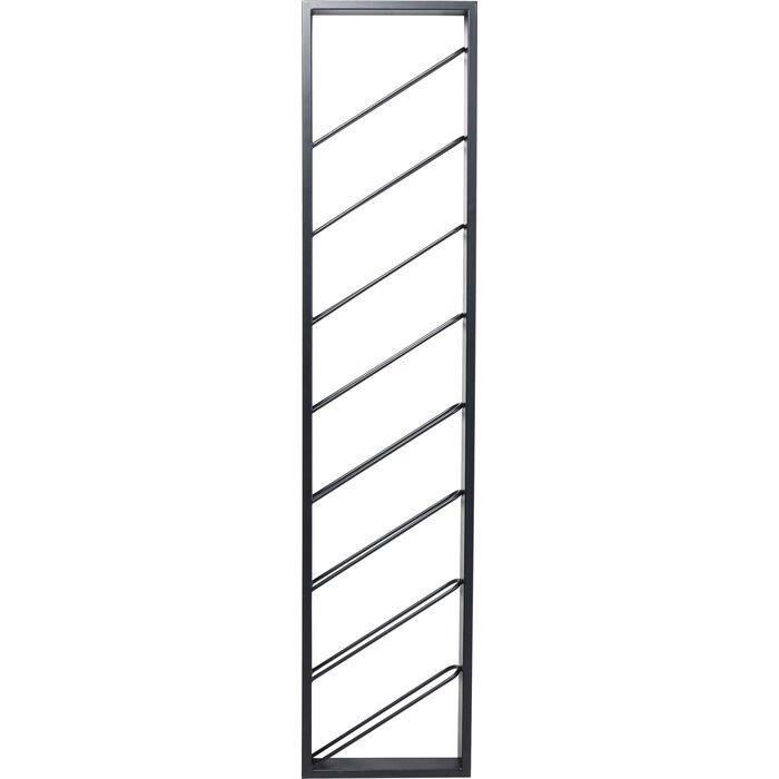 Bistro Uno Black Metal Wall Wine Shelf