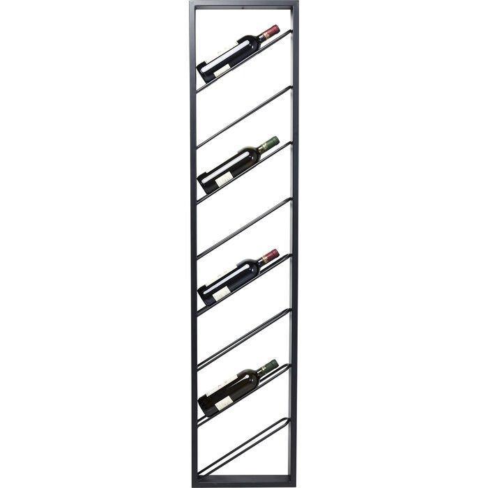 Bistro Uno Black Metal Wall Wine Shelf