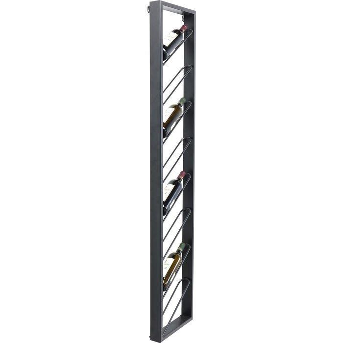 Bistro Uno Black Metal Wall Wine Shelf