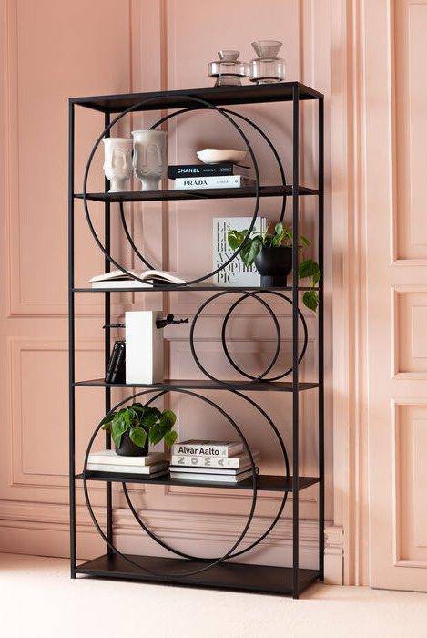 Circle Black Metal Shelf