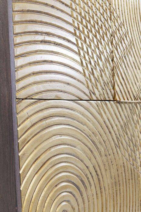 Circulo Gold Acacia Wood Cabinet