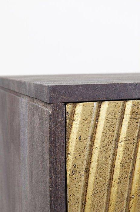 Circulo Gold Acacia Wood Cabinet