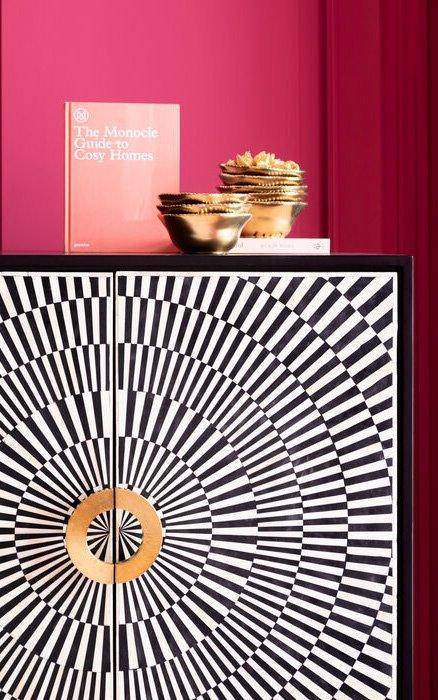Electro Black/White Highboard