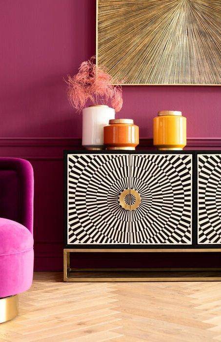 Electro Black/White Sideboard