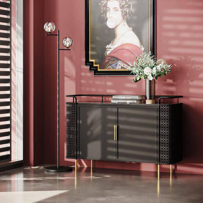 Fence Black Metal Sideboard
