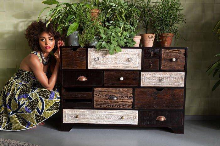 Finca Mango Wood 14 Drawers Dresser