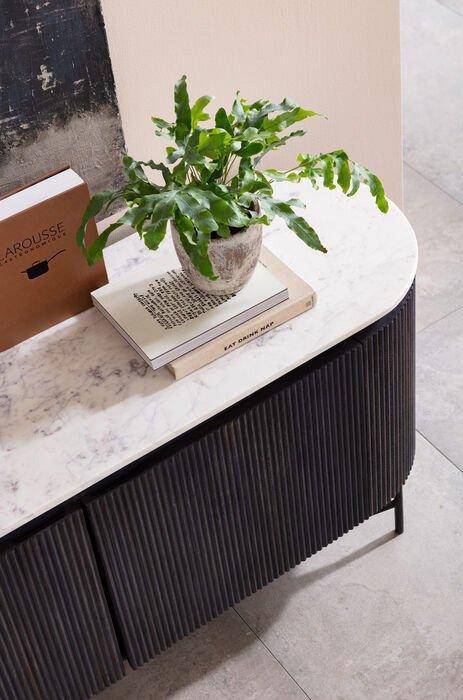 Glenn Mango Wood/Marble Sideboard