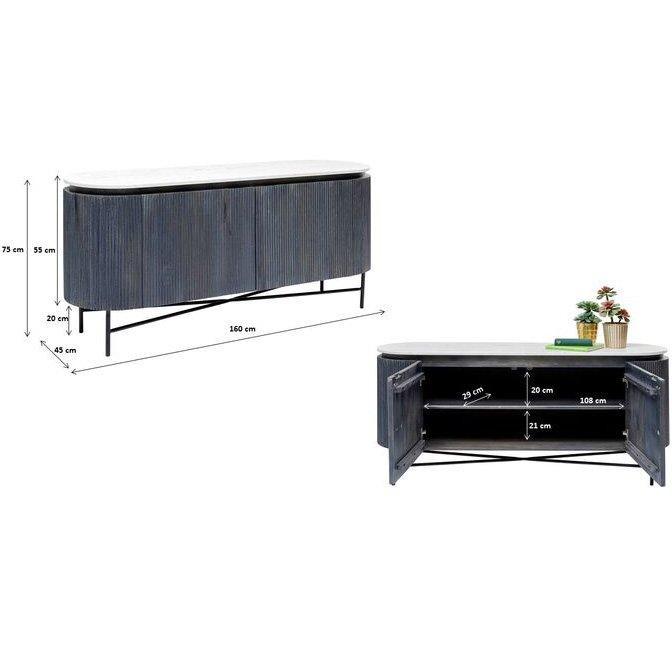 Glenn Mango Wood/Marble Sideboard