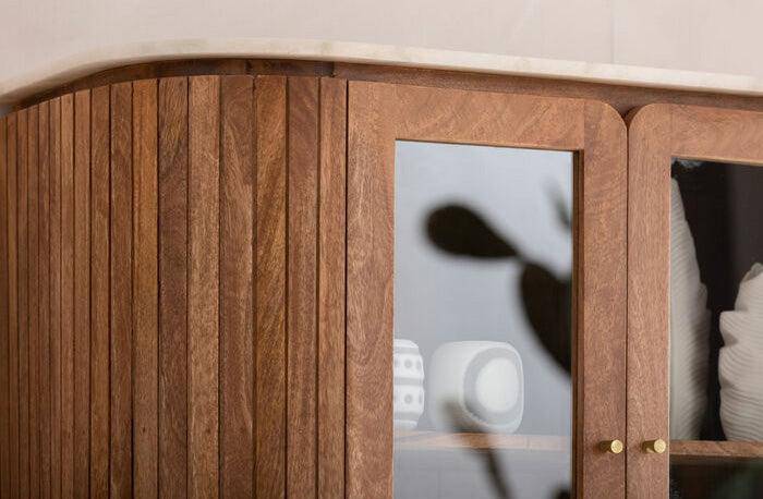 Grace Mango Wood/Marble Cabinet
