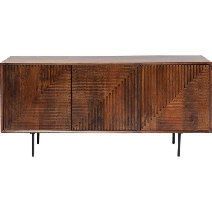 Grooves Brown Mango Wood Sideboard