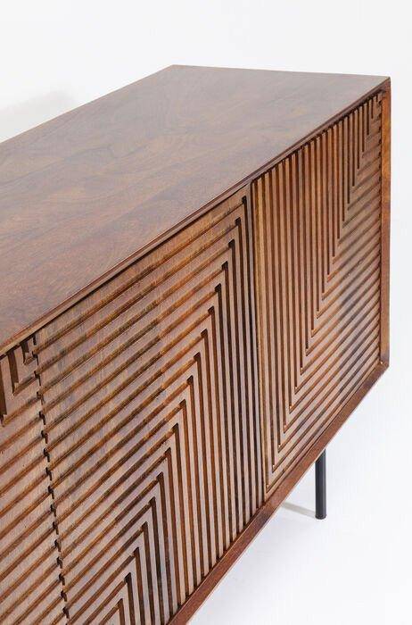 Grooves Brown Mango Wood Sideboard