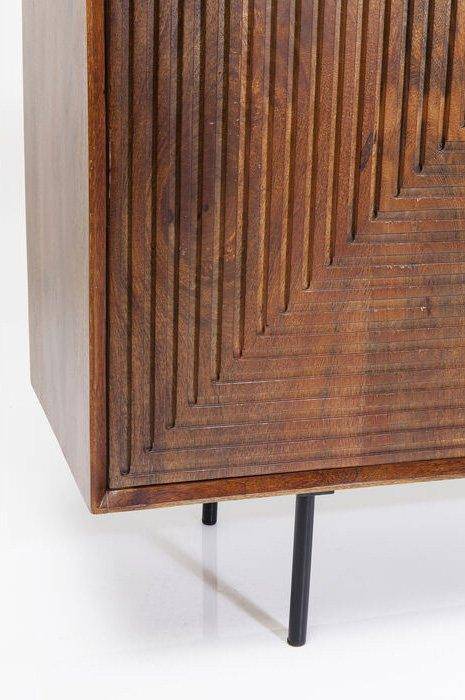 Grooves Brown Mango Wood Sideboard
