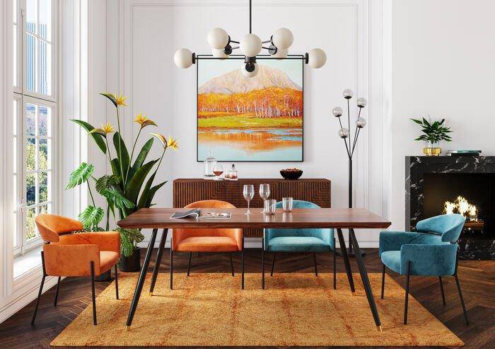 Grooves Brown Mango Wood Sideboard