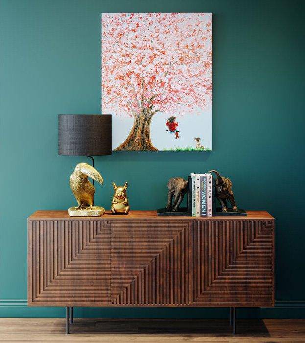 Grooves Brown Mango Wood Sideboard