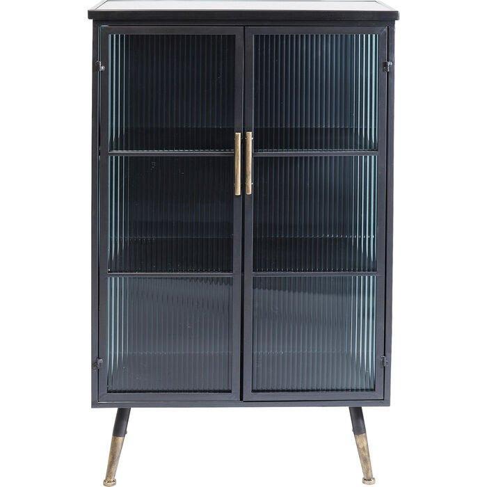 La Gomera Black Metal/Glass 2 Doors Cabinet