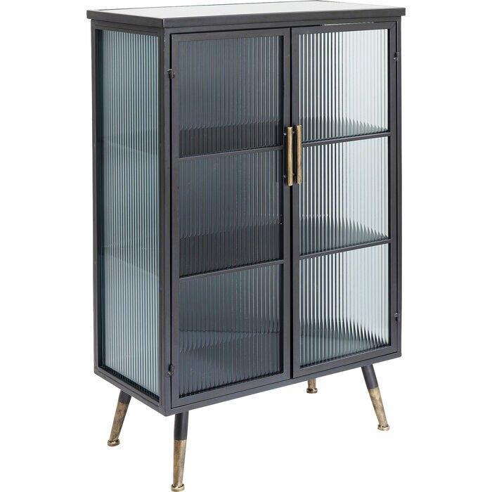 La Gomera Black Metal/Glass 2 Doors Cabinet