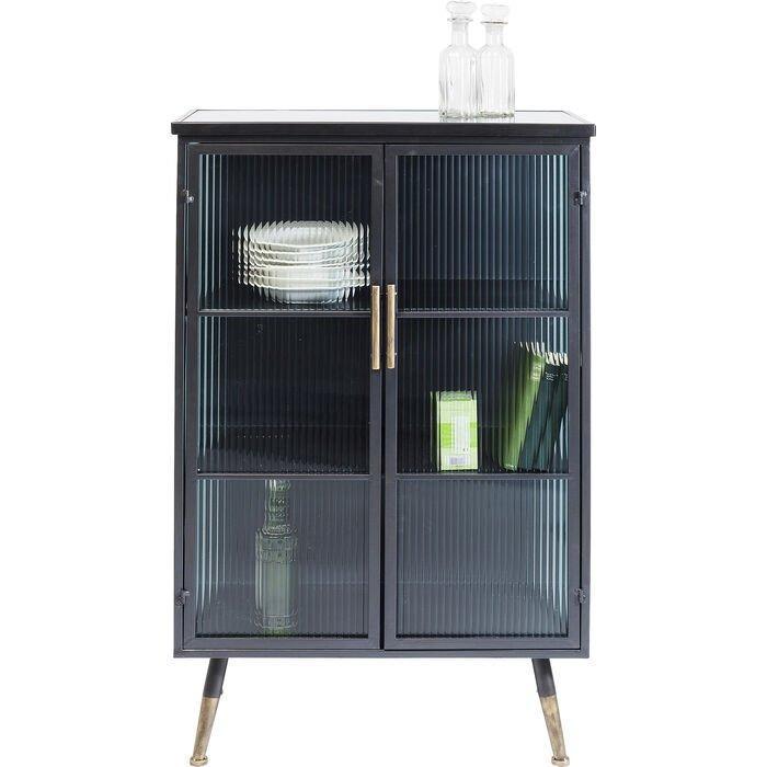 La Gomera Black Metal/Glass 2 Doors Cabinet